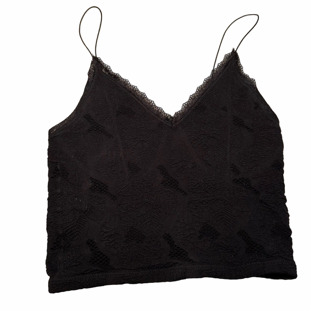 NanaMacs Black Lace Top One Size